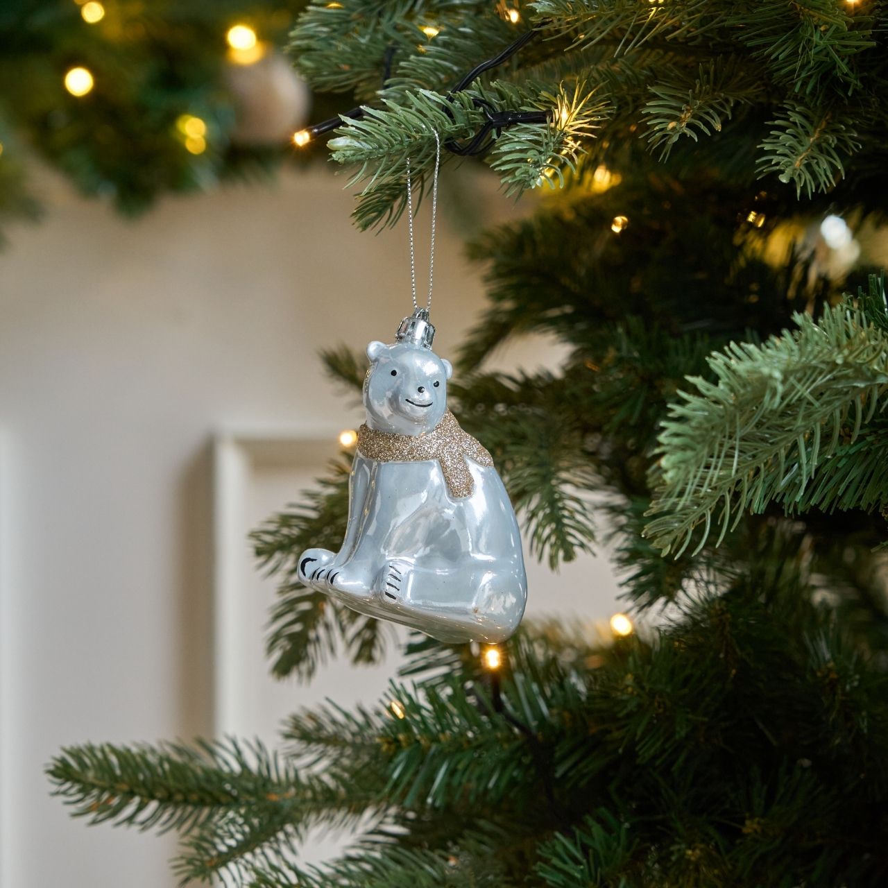 Isbjørn julekugler, 2 stk.